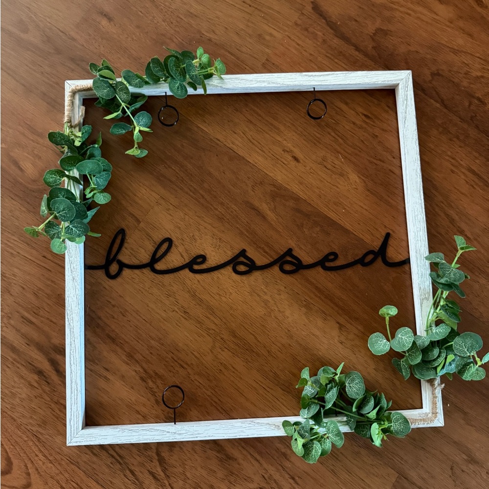 Blessed Wall Decor with Greenery